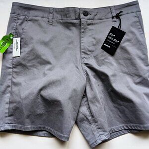 🏷️ NWT RSQ Men’s Short Chino Shorts – Gray – Size W34 (Fits 36”) Modern